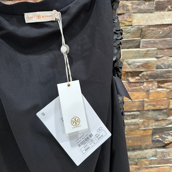 TORY BURCH Black sequin-embellished midi skirt Size XS / 2 - Picture 13 of 14